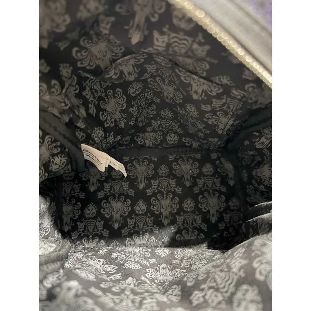 Disney Parks Loungefly Haunted Mansion Purple Wallpaper Backpack and Wallet Set